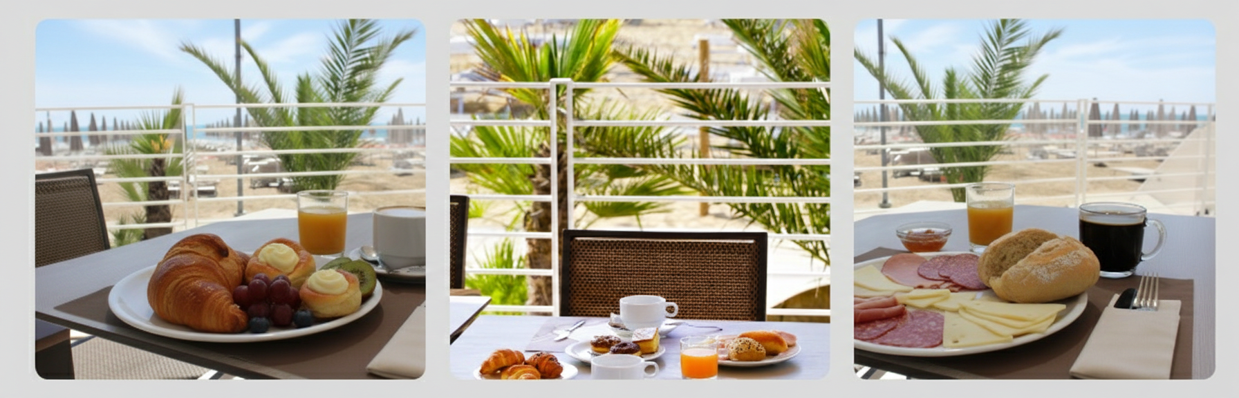 Petit-déjeuner face à la mer